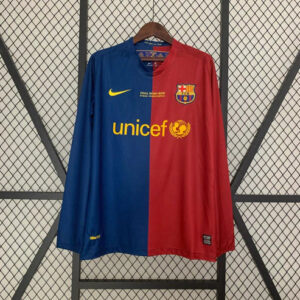 2008-2009 Retro Barcelona Home Champions League Long sleeve
